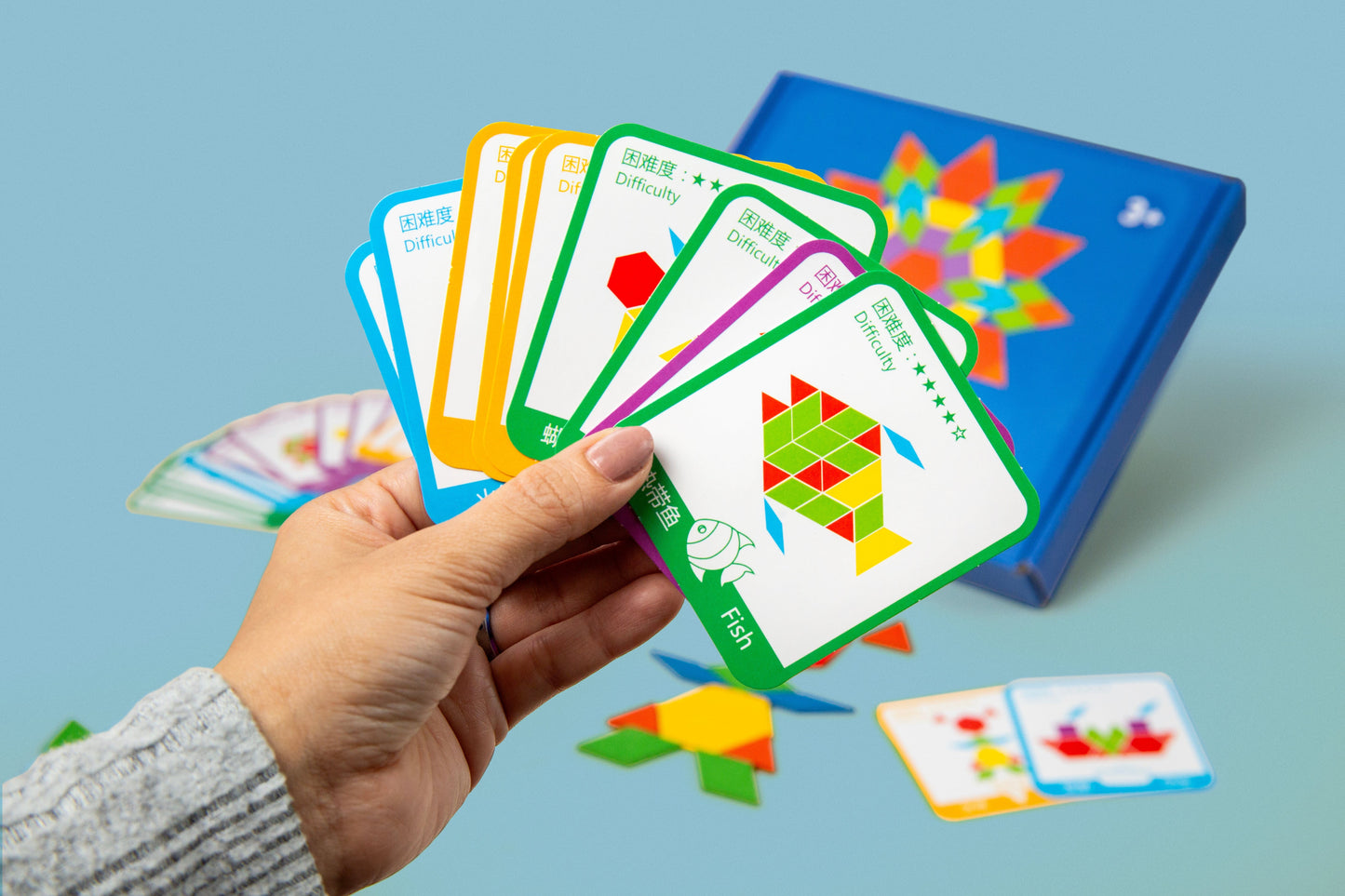 ChakaToys Wooden Puzzle Pattern Blocks Montessori Educational Toy