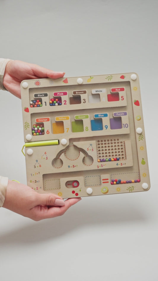 Magnetic Math Color Maze Toy